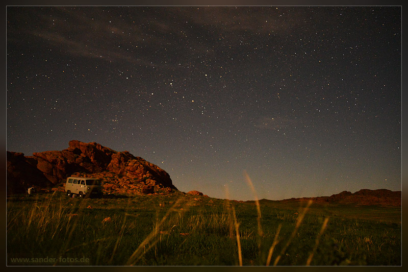 Sternenhimmel & Mondlicht, Mongolei, Gobi