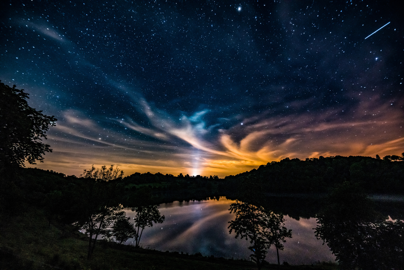 Sternenhimmel über dem Weinfelder Maar