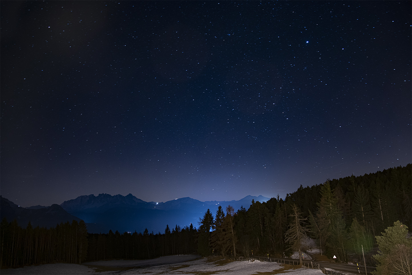 Sternenhimmel über den Dolomiten