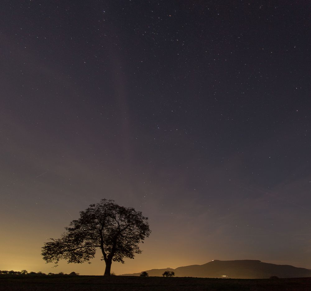 Sternenhimmel über der Burg Teck