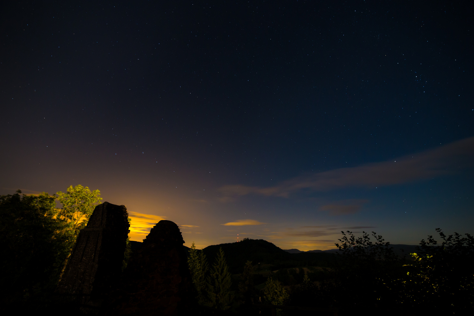 Sternenhimmel über der Geroldseck