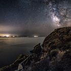 Sternenhimmel über der Küste von Capraia