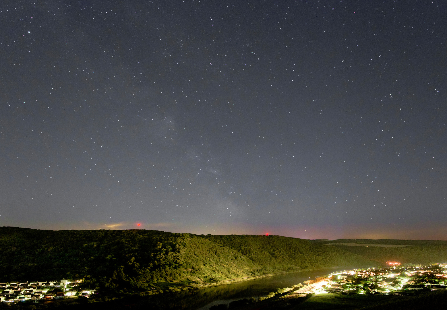 Sternenhimmel über der unteren Mosel