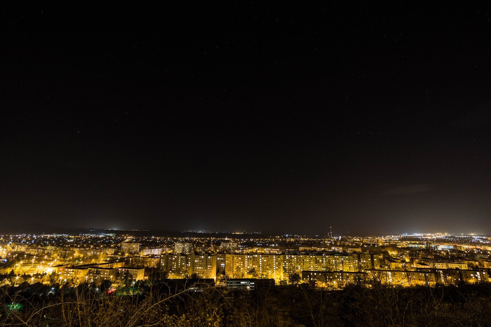 Sternenhimmel über die Stadt