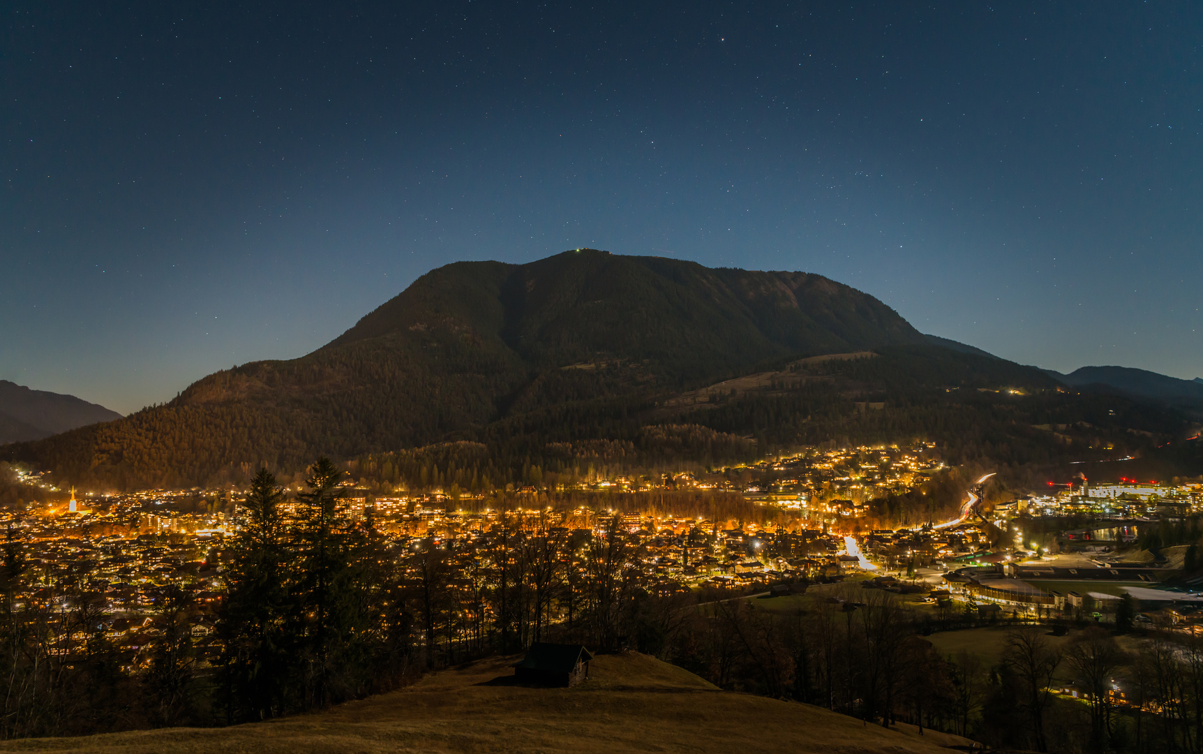 Sternenhimmel über Garmisch-Partenkirchen