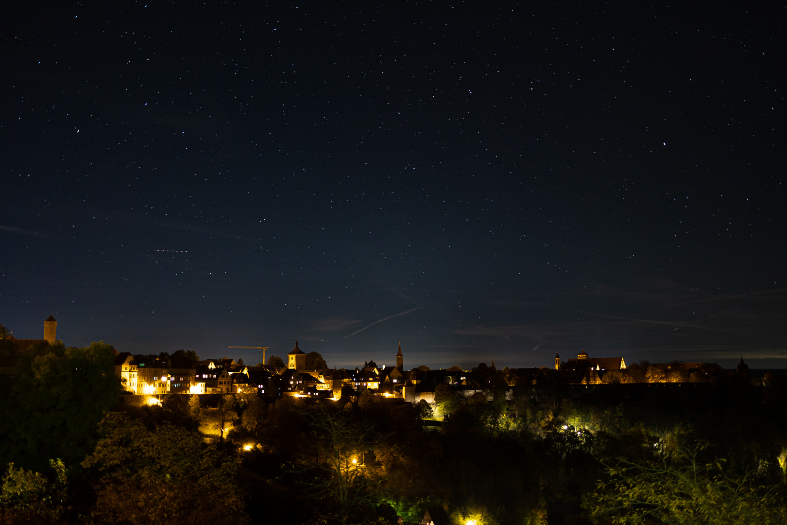 Sternenhimmel über Rothenburg ob der Tauber