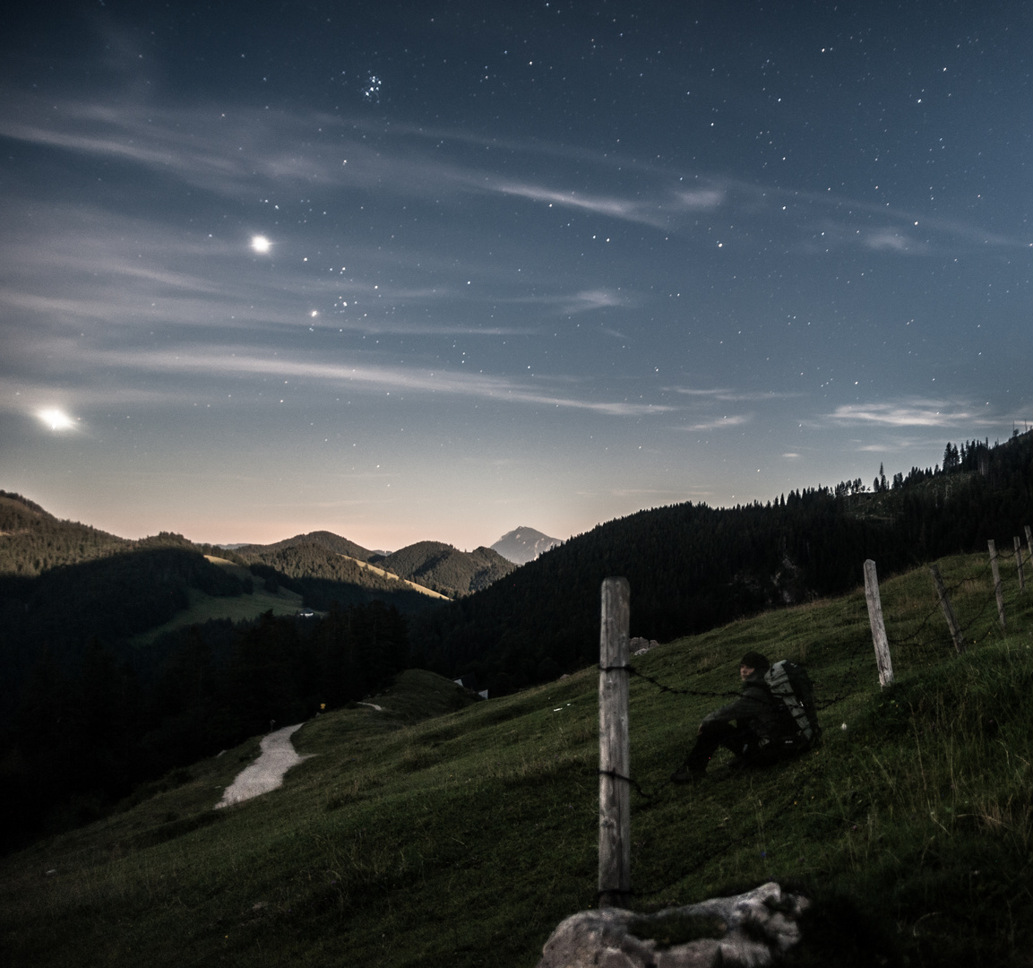 Sternenhimmel überm Hochfelln