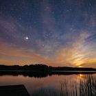 Sternenhimmel und Monduntergang in Brandenburg (Mochowsee)