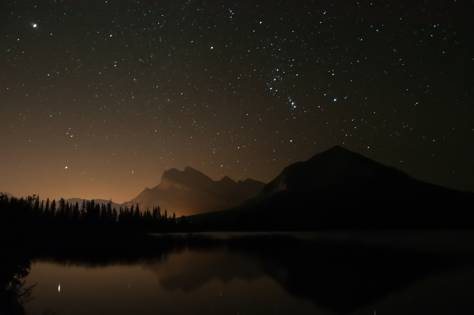 Sternenhimmel Vermillion Lakes, Banff