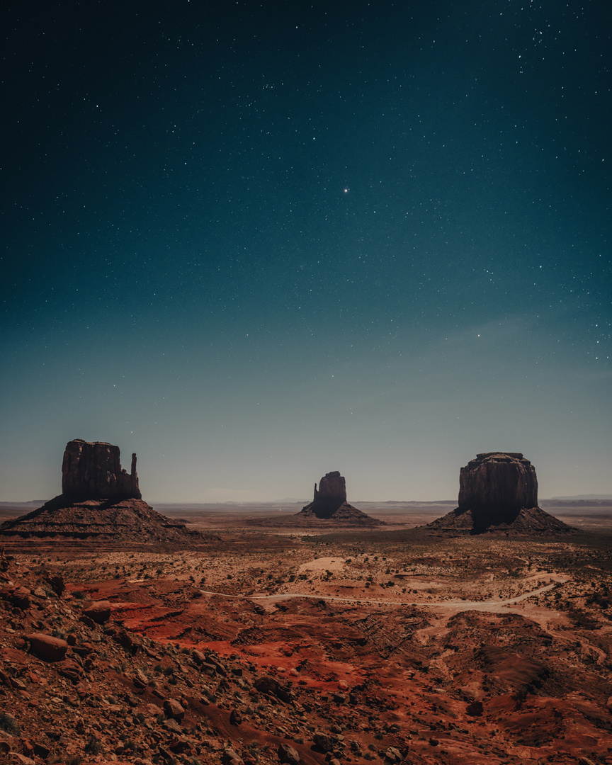 Sternenklare Nacht im Monument Valley