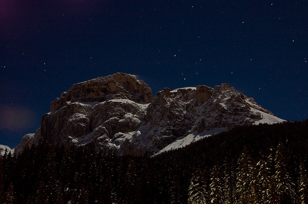 Sternenklare Nacht in den Dolomiten