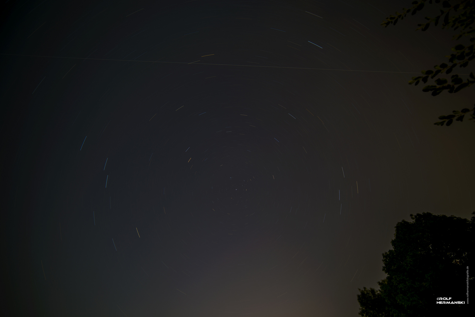 Sternenstrichspur & ISS Vorbeiflug