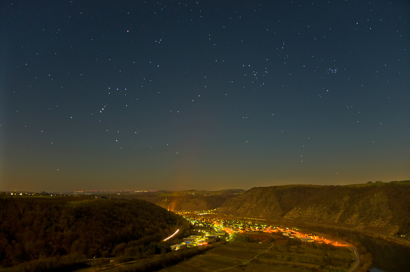 Sternhimmel über der unteren Mosel