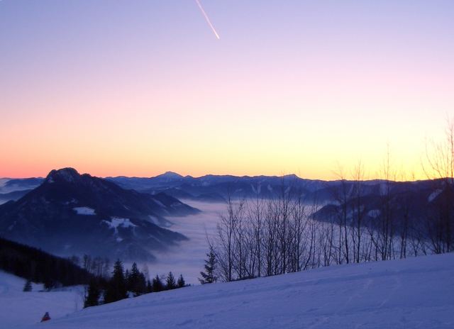 Sternschnuppe im Morgengrauen