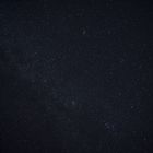 Sternschnuppe in der Milchstraße versteckt + Andromedagalaxie