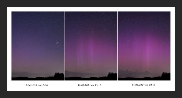 Sternschnuppe und Polarlichter 