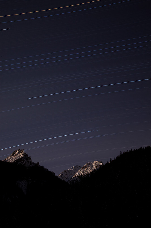 Sternspuren am Himmel