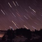 Sternstrichspuren in der Geminidennacht ohne Geminiden