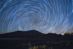 Sternstrichstrudel über Teide