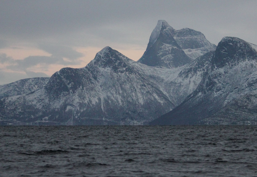 Stetind from Tysfjord. Norway. January 2012