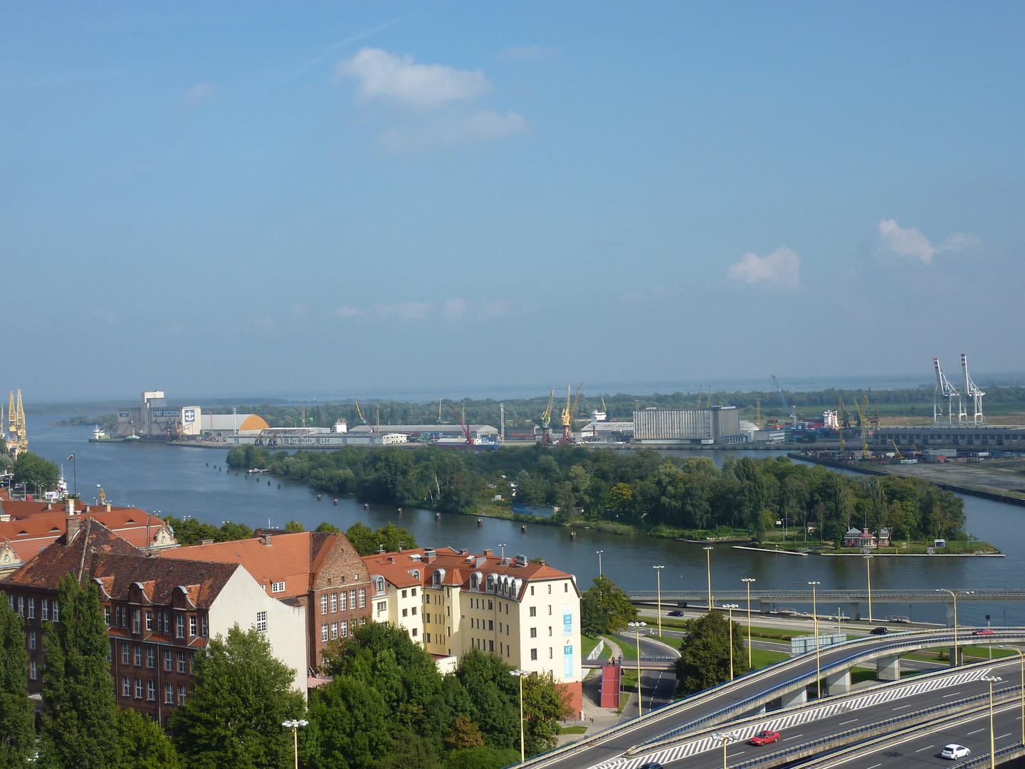 Stettin-Blick auf die andere Oderseite