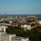 Stettin - Blick vom 'Cafe 22' Richtung Hafen