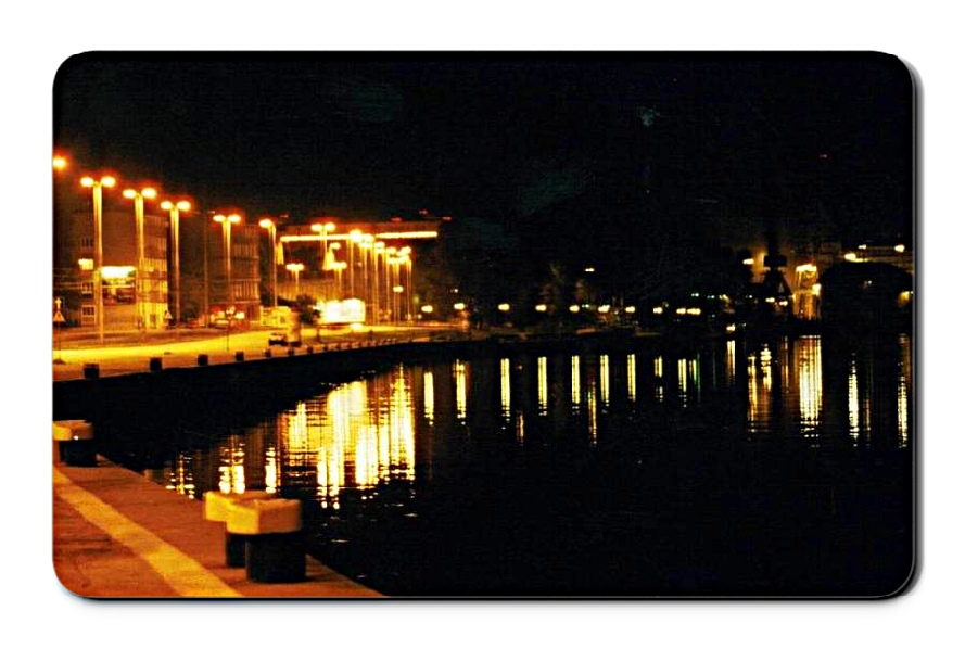 Stettin by night/ River Odra side/