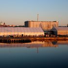 Stettin - Hafenanlagen bei Sonnenaufgang