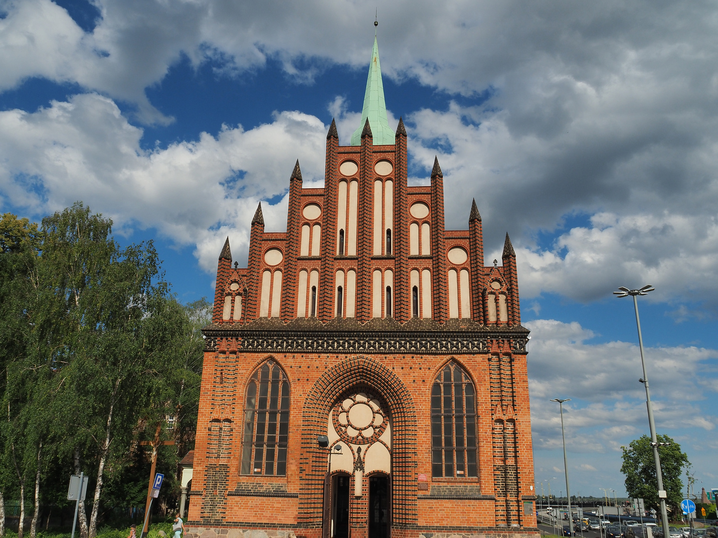 Stettin mit Kirche