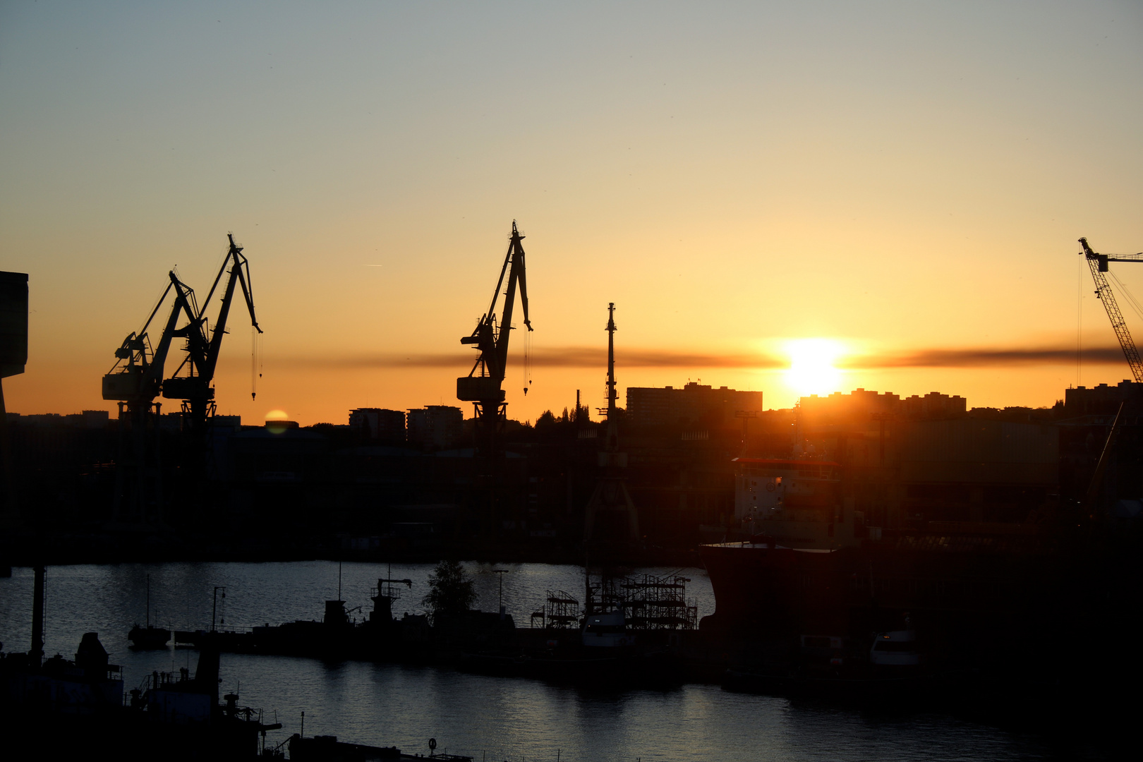 Stettiner Hafen im Abendlicht 2