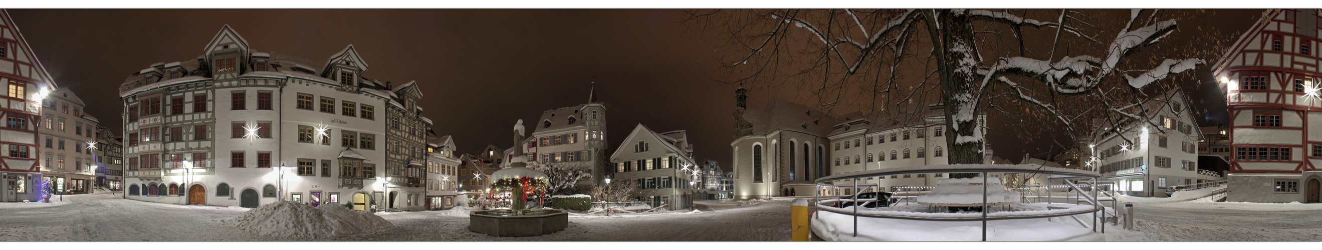 St.Gallen Gallusplatz im Schnee