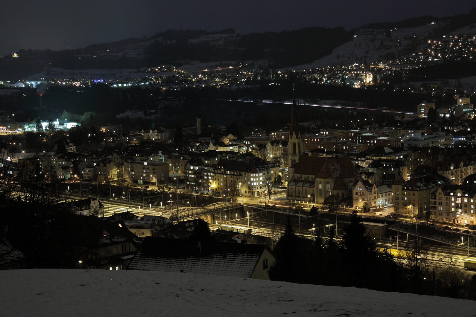 St.Gallen - St.Otmar Kirche bei Nacht