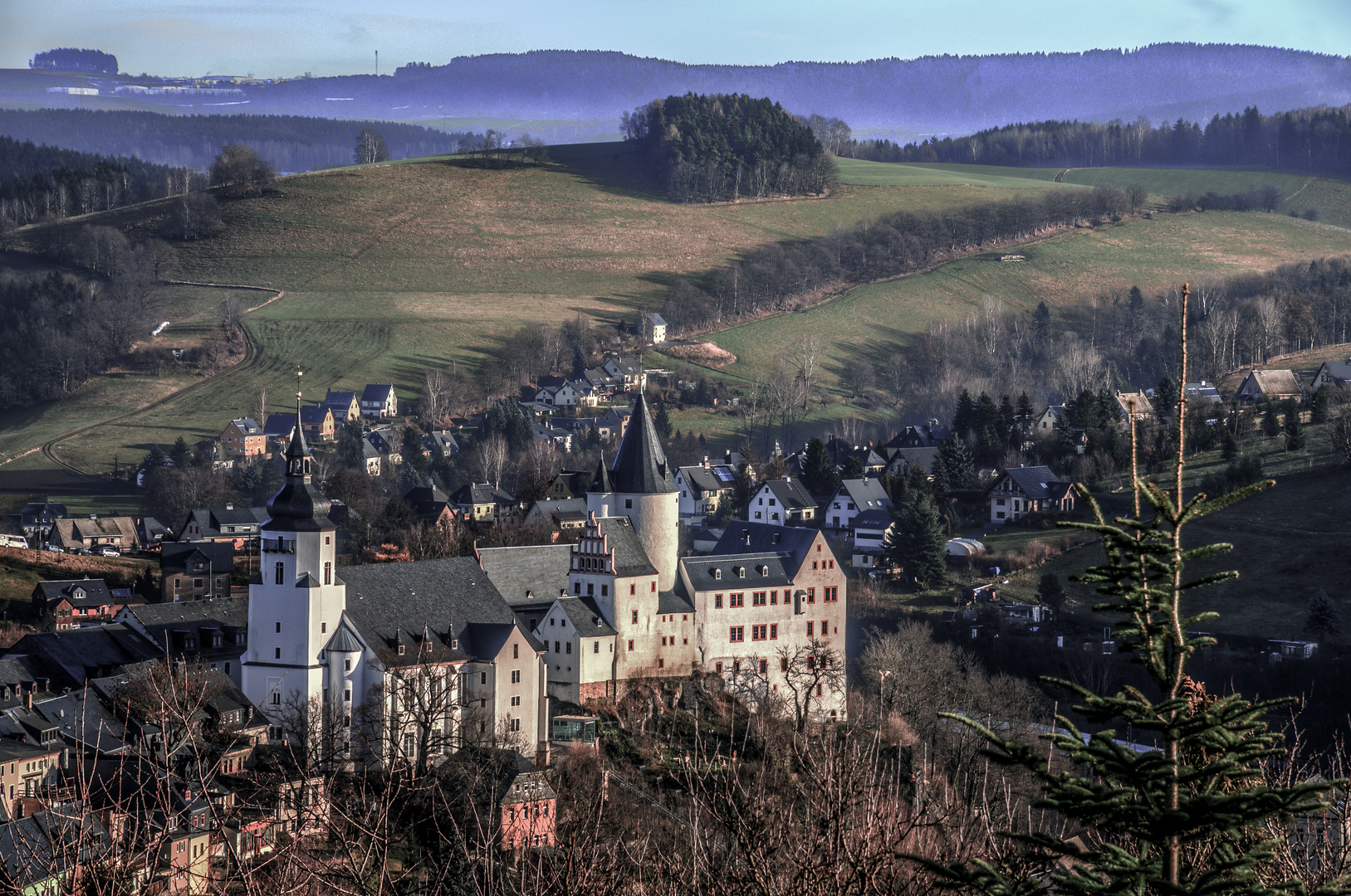 St.Georgen Kirche und Schloss Schwarzenberg/Erzgebirge