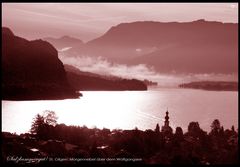 St.Gilgen: Morgennebel über dem Wolfgangsee