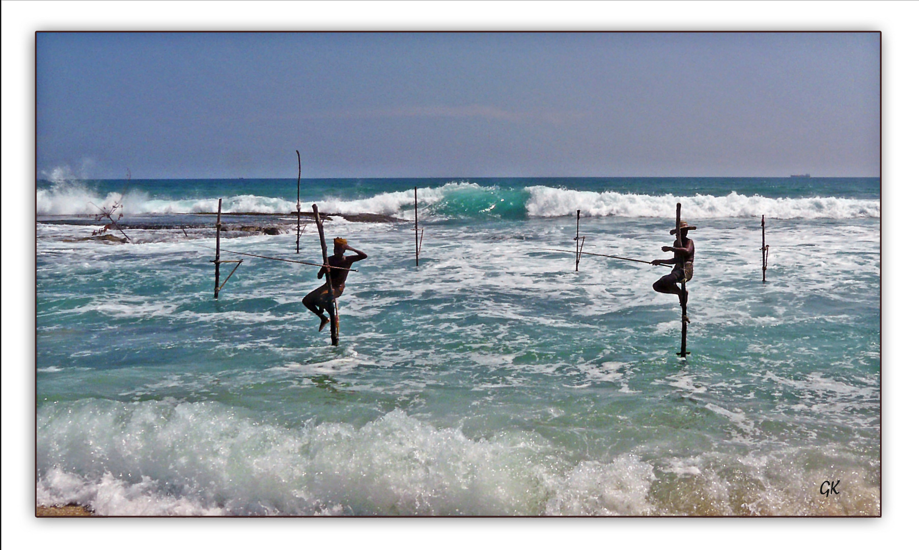 Stick Fishing auf Sri Lanka