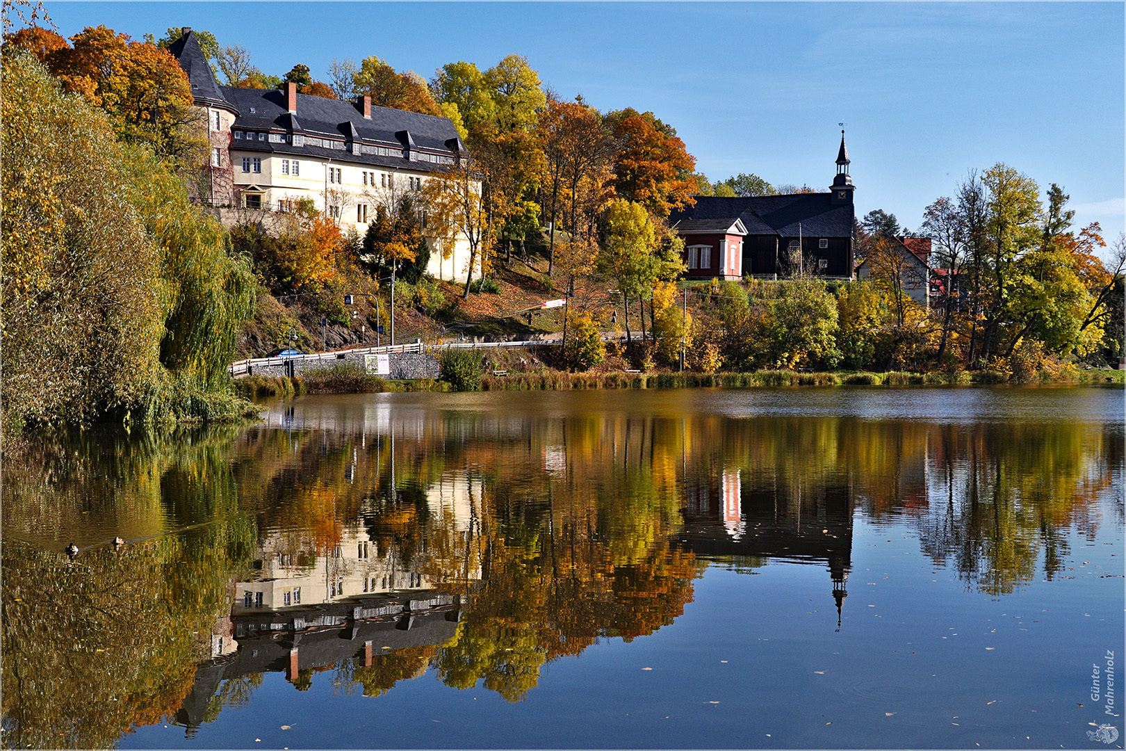 Stiege, Blick auf Schloss und Kirche