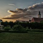 Stift im Sonnenuntergang