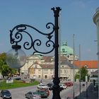 Stift Klosterneuburg vom Hauptplatz aus gesehen