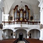  Stiftskirche Mariä Himmelfahrt Obermedlingen Blick zur Orgel