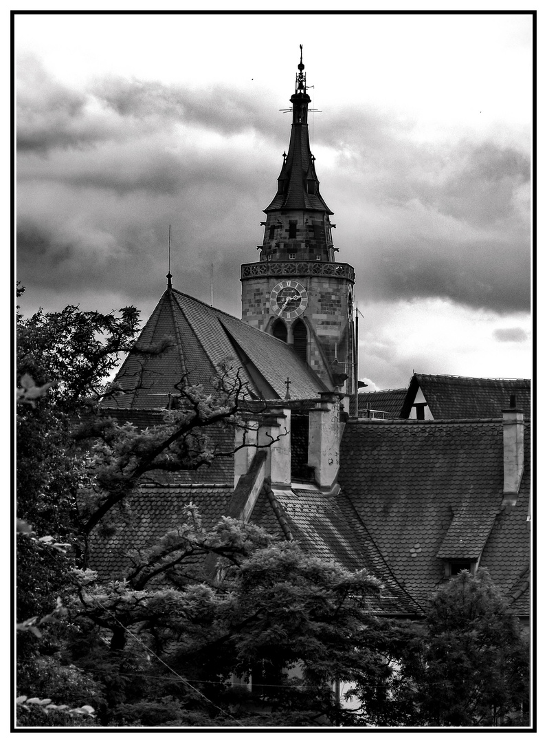 Stiftskirche Tübingen, von rechts Oben