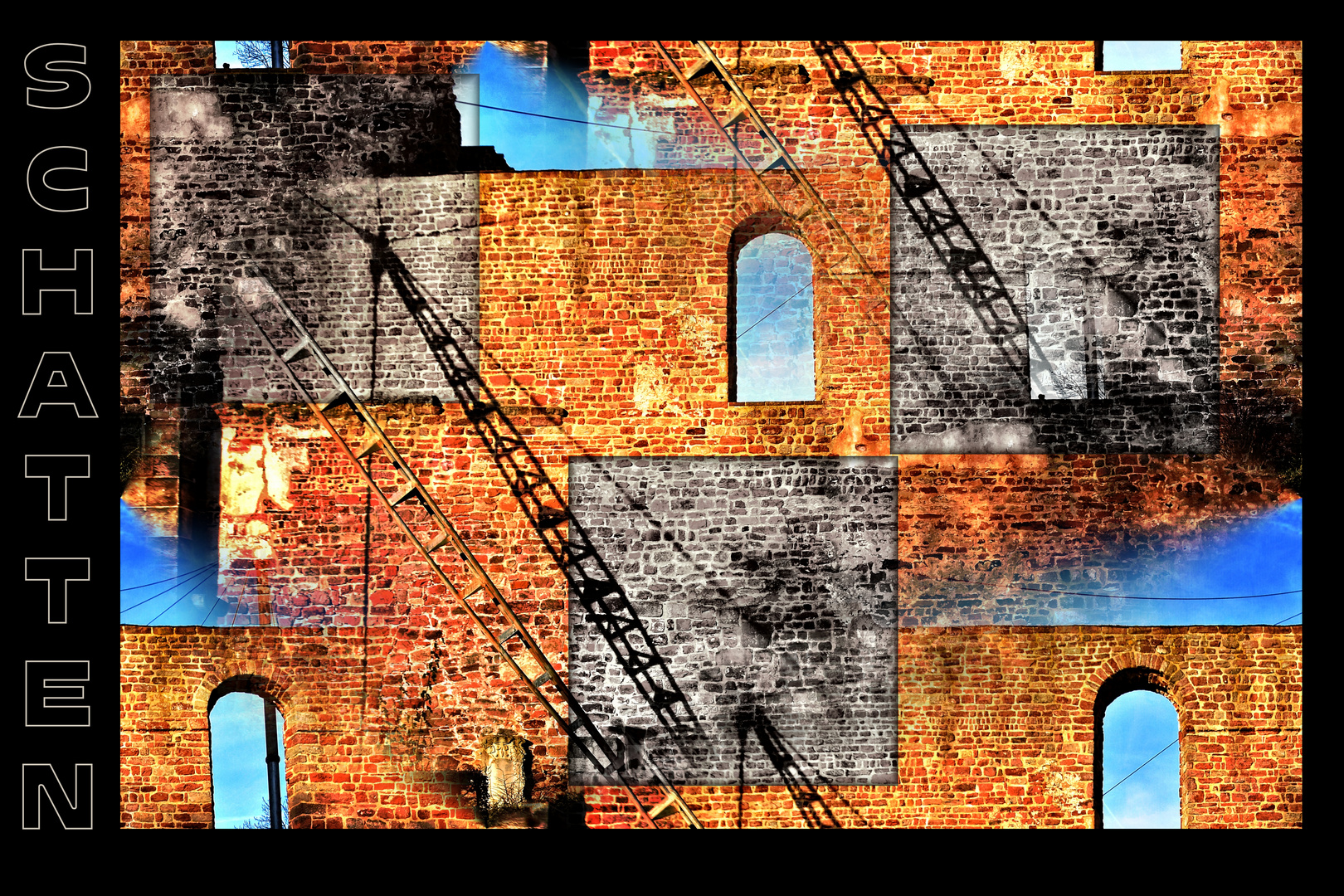 Stiftsruine Bad Hersfeld - Collage Licht und Schatten