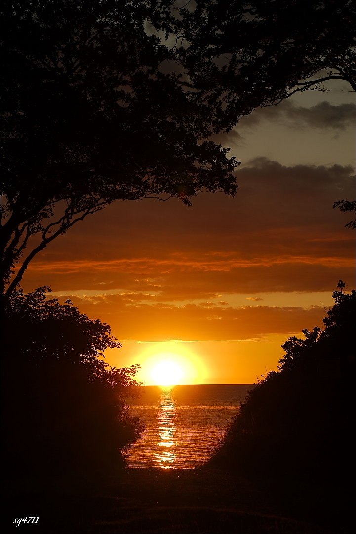 Stilechter Ostsee-Sonnenuntergang