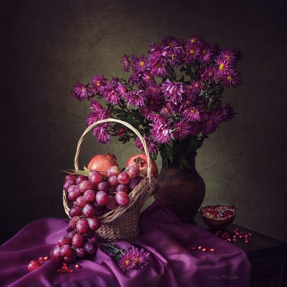 Still life in purple colors