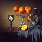 Still life with oranges