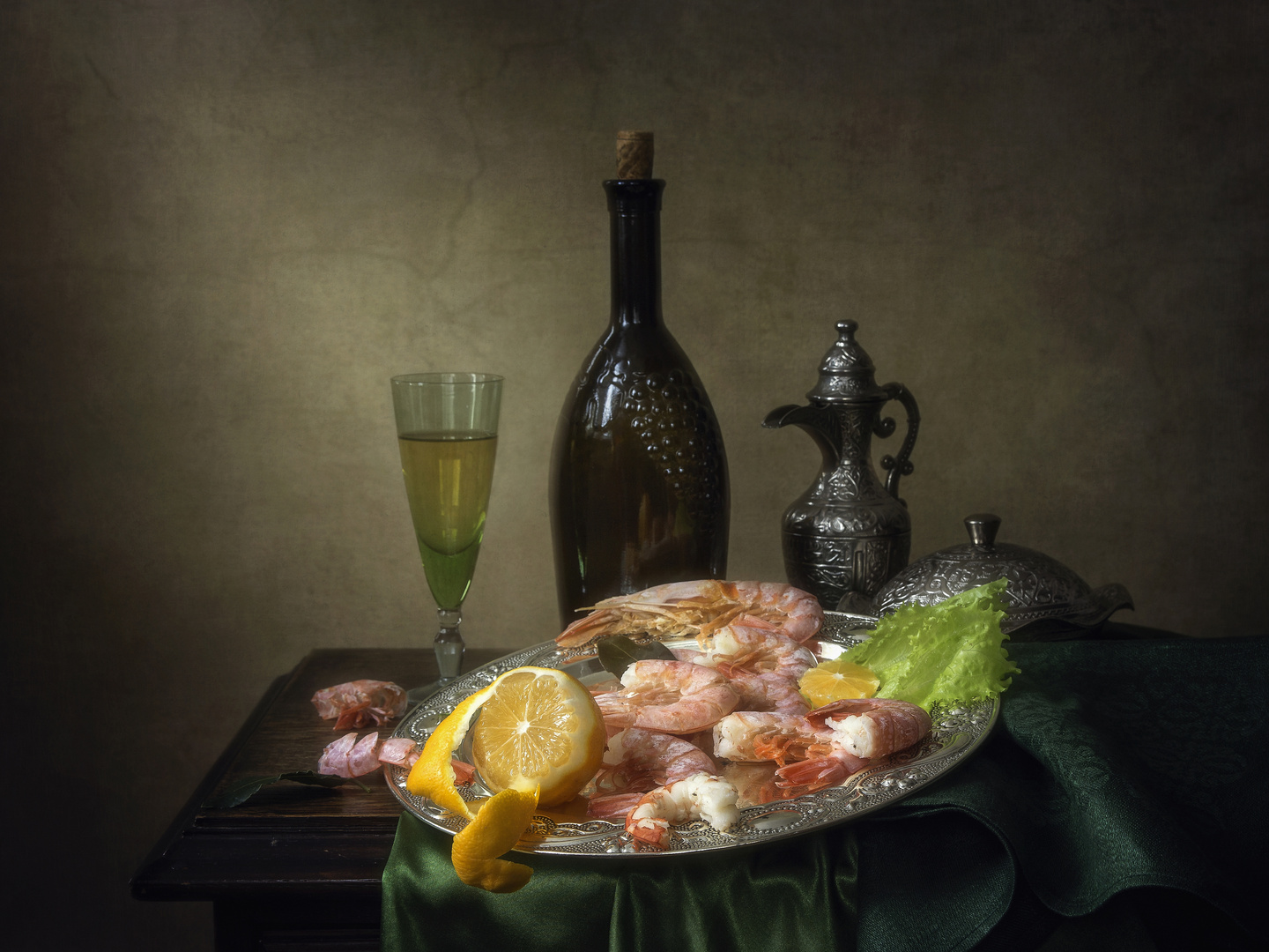 Still life with seafood