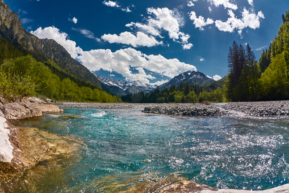 Stillach River in Oberstdorf