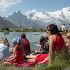 Stille am Bergseelein auf Kreuzboden oberhalb Saas-Grund im Wallis