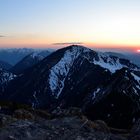 Stille, Berge, Sonnenuntergang