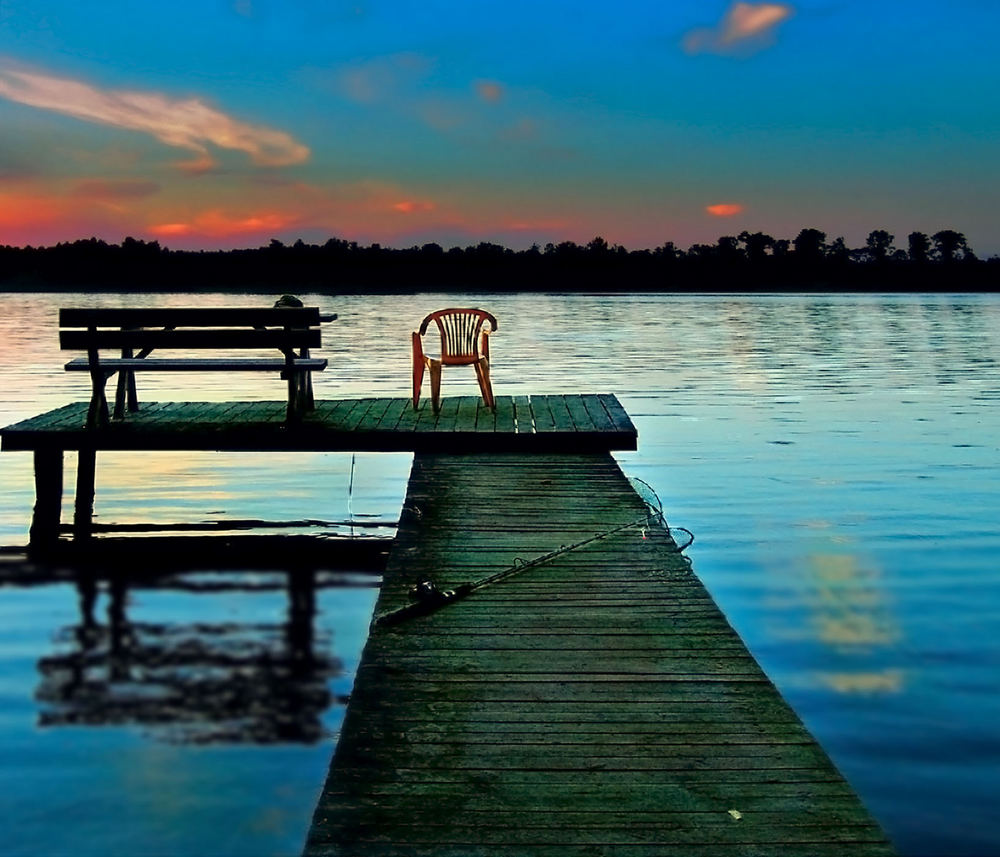 Stille - Blaue Stunde in Masuren ( reloaded für FotoHits Wettbewerb)....