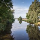 Stille Landschaft hinterm Deich